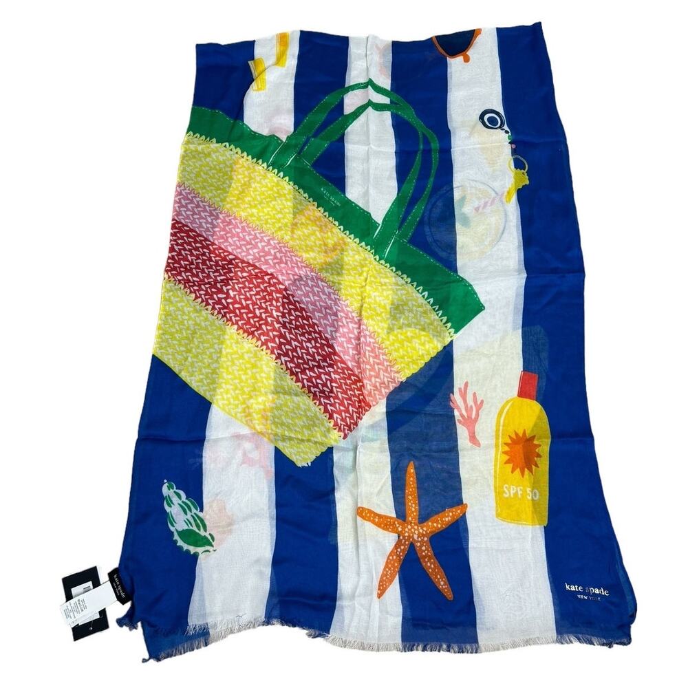 Kate Spade beach towel oblong scarf new - Picture 2 of 4